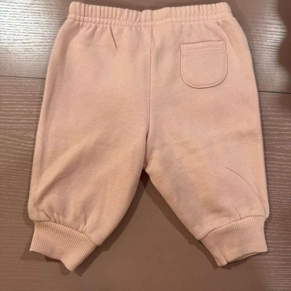 🏈 Girls Carter's Pink Sweatpants 0-3m NWOTs